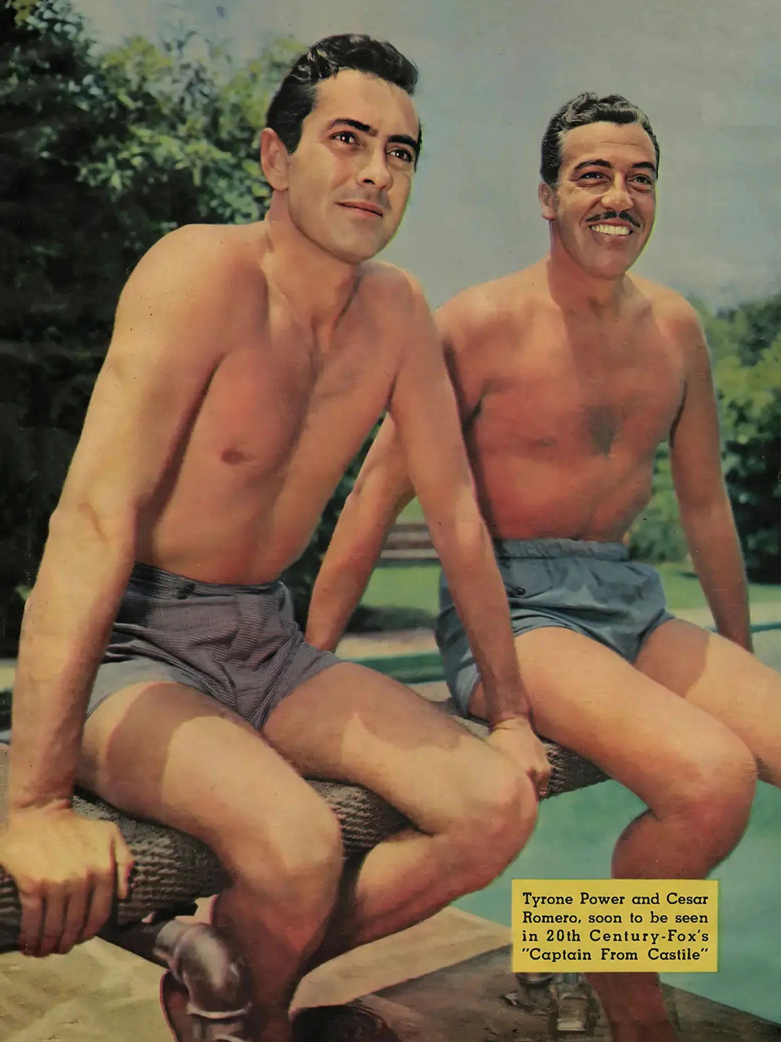 1945 cesarbook Pool Shots Tyrone Power 1945 01