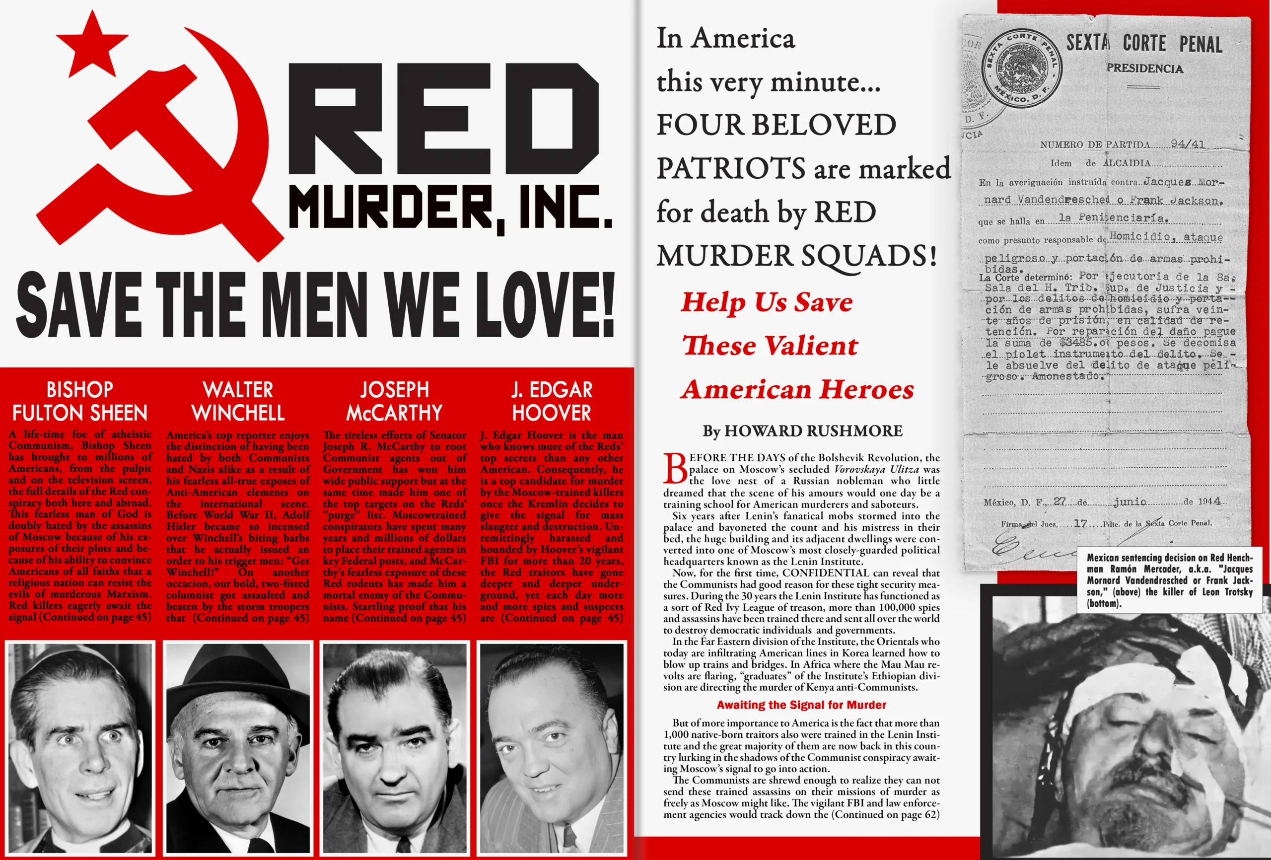 MrC Magazine Spread Star Reds_ LOVE MEN_ Red Murder Death Squads